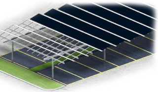 Solar Carport - Double Rows ‏(NS-Side)